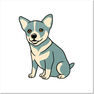 Cute Blue Heeler Posters and Art